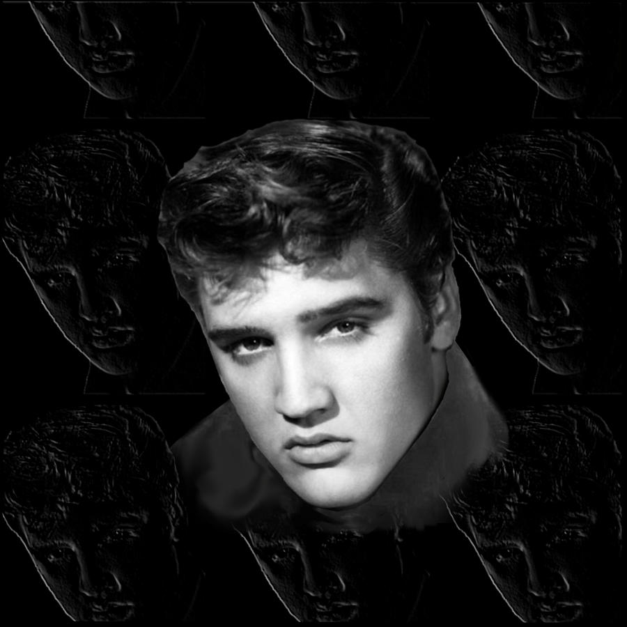 Elvis Presley - B/W Photograph by Ronald Mills