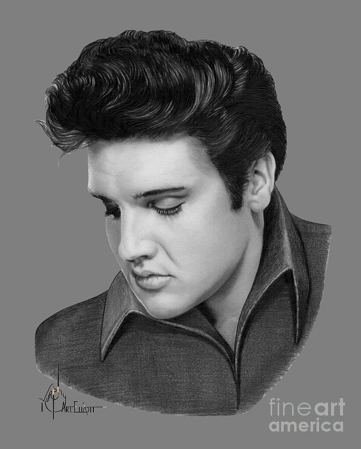 Elvis Presley drawing Drawing by Murphy Elliott
