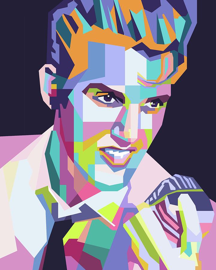 Elvis Presley in WPAP Digital Art by Siti Mahmudah - Pixels