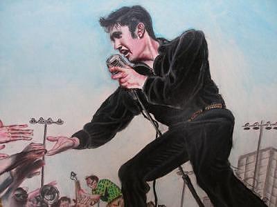 Elvis Presley Drawing by James Dunbar