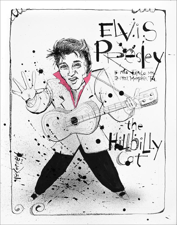 Elvis Presley Drawing by Phil Mckenney