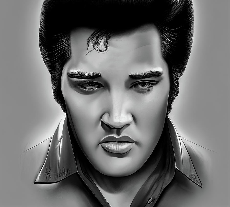 Elvis Presley Portrait Photograph
