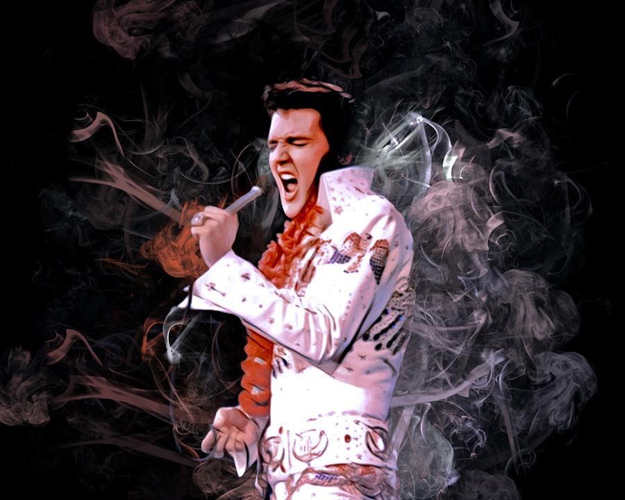 Elvis Presley Action Portrait Digital Art by Scott Wallace Digital Designs