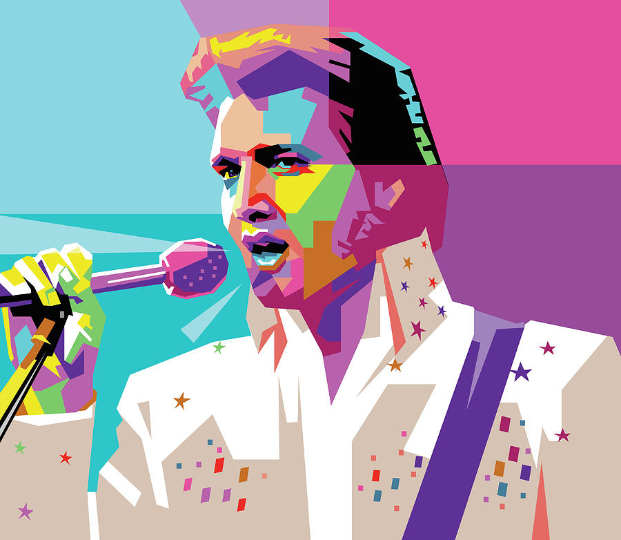 Elvis Presley Digital Art - Elvis Presley Sing Wpap Pop Art by Ahmad Nusyirwan