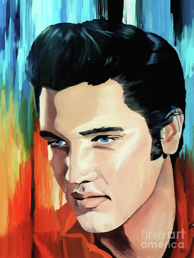 Elvis Presley the King  Painting by Gull G