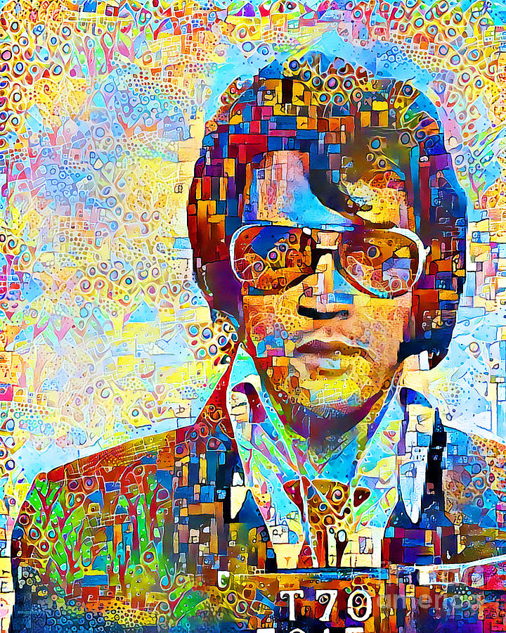 Elvis Presley Photograph - Elvis Presley The King of Rock And Roll in Contemporary Vibrant Happy Color Motif 20200427 by Wingsdomain Art and Photography