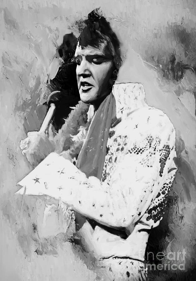 Elvis Presley the legend 12 Painting by Gull G