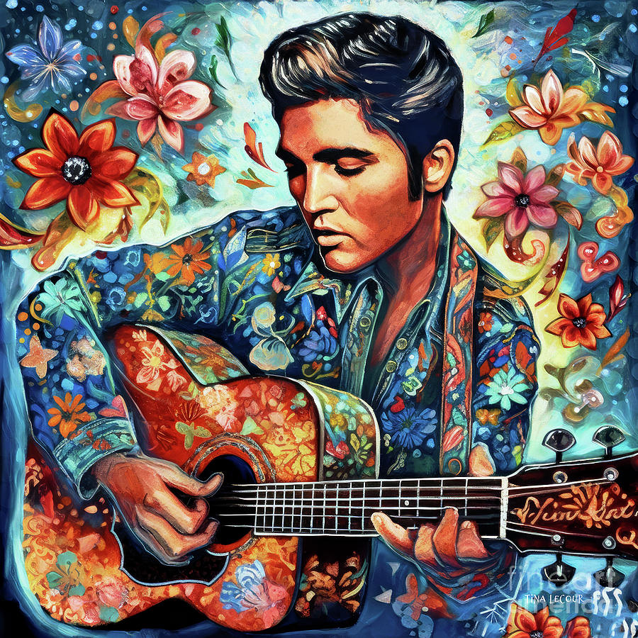 Elvis Presley Painting by Tina LeCour