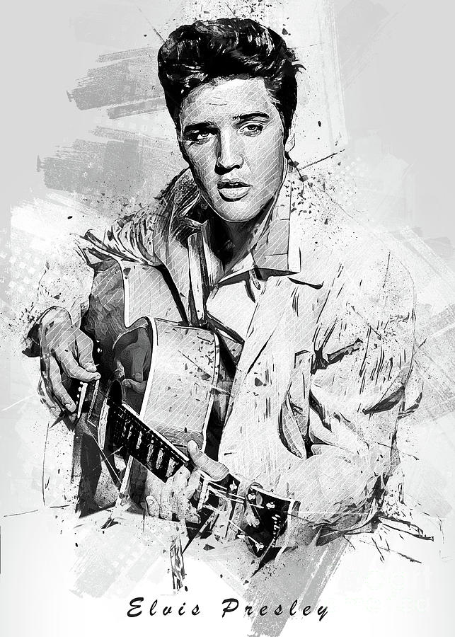 Elvis Presley Digital Art By Wpap Me - Pixels