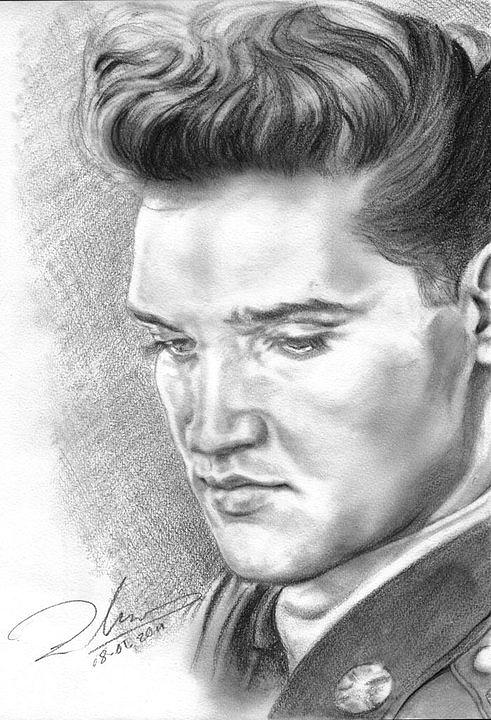 Elvis Soldier Drawing by Zey Aydabol - Fine Art America