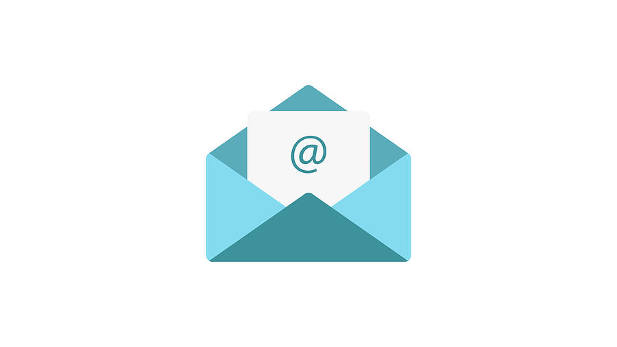 Email vector flat Icon Drawing by Redlio Designs
