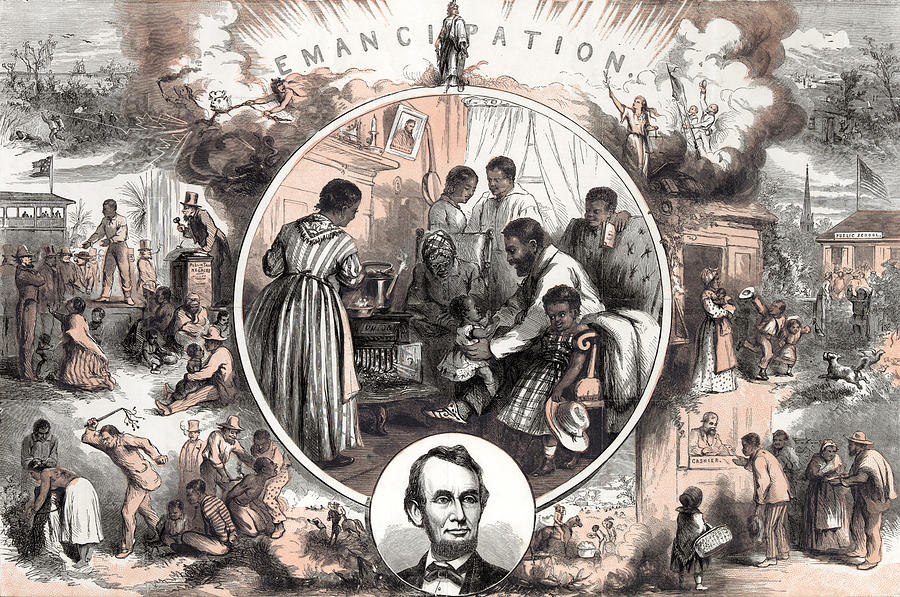 Emancipation after the American Civil War Drawing by Keith Lance