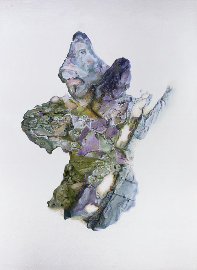 Embedded Volcanic Beach Rock, No.5 Painting by Hone Williams