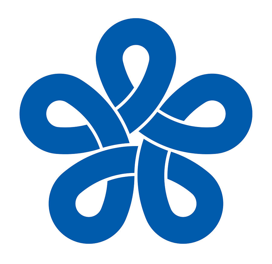 Kyushu Digital Art - Emblem of Fukuoka Prefecture by A Z