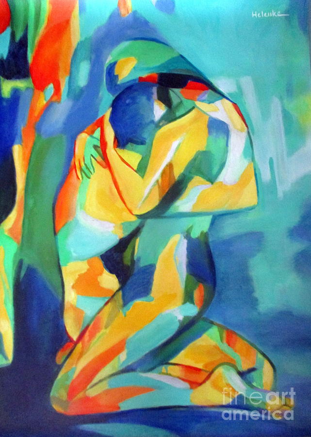 Embrace Painting by Helena Wierzbicki