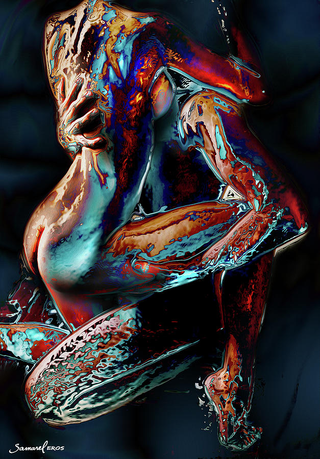 Embrace me, erotic couple hug Digital Art by Hm Samarel