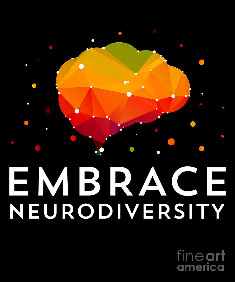 Disorder Drawing - Embrace Neurodiversity For Asd Adhd TouretteS by Noirty Designs