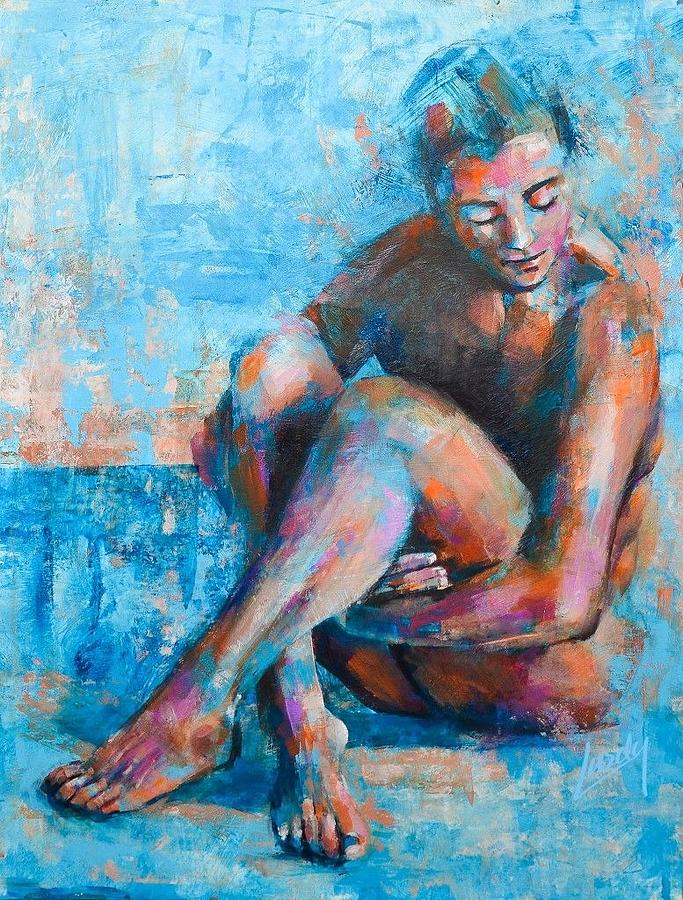 Embracing Me Painting by Luzdy Rivera