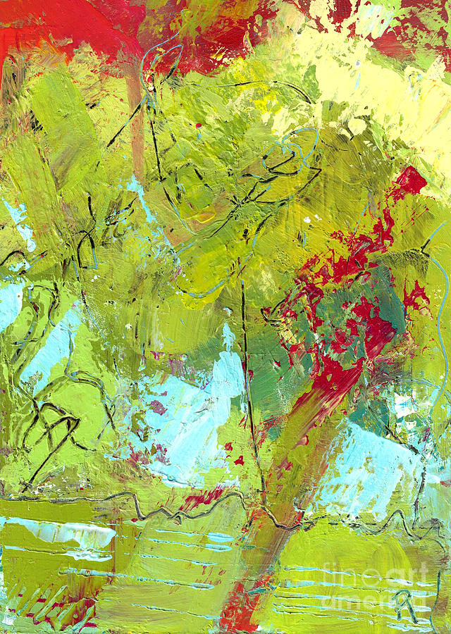 Embracing Nature 2 - Modern Abstract Painting Painting by Patricia Awapara
