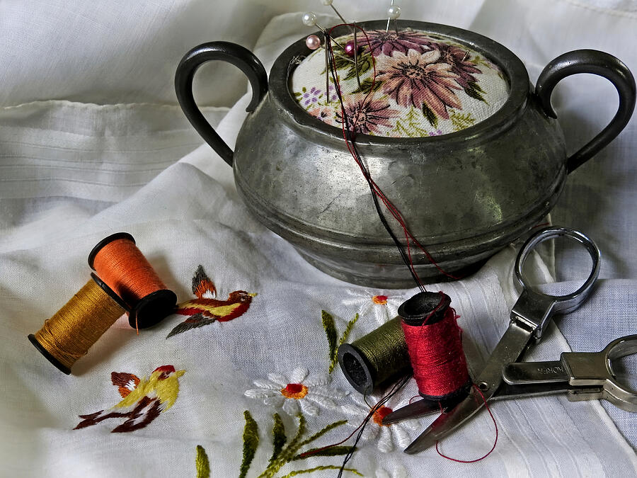 Embroidery Still Life Photograph by Carmen Macuga - Fine Art America