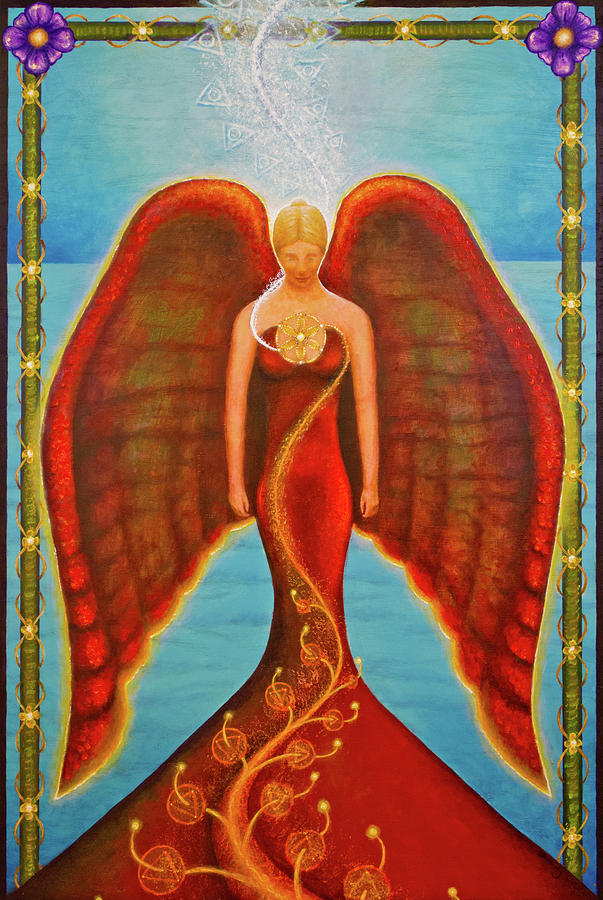Emeliah Angel of Inner Journeys Painting by Kevin Chasing Wolf Hutchins
