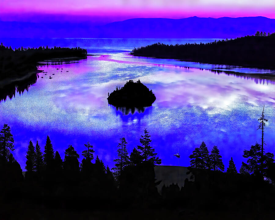 EMERALD BAY MOONSCAPE, Lake Tahoe, California Photograph by Don Schimmel