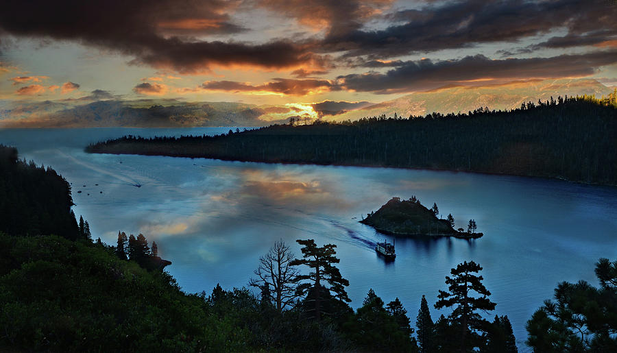 Emerald Bay Sunset Lake Tahoe Photograph by Marilyn MacCrakin