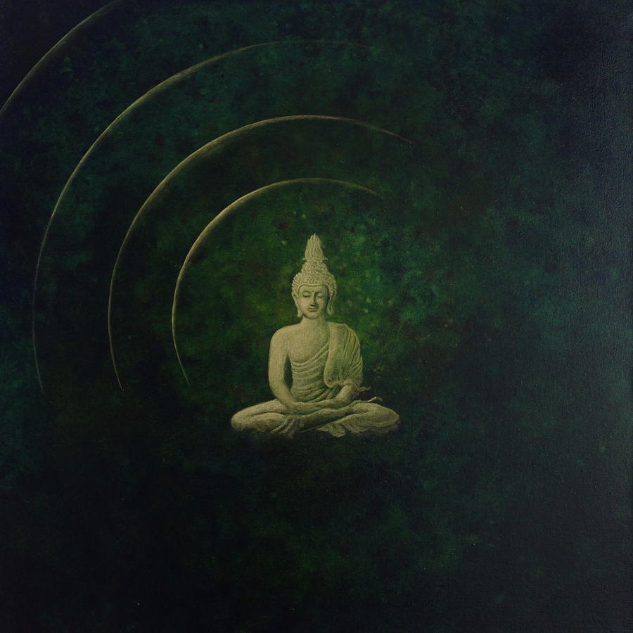 Emerald Buddha Painting by Erik Grind
