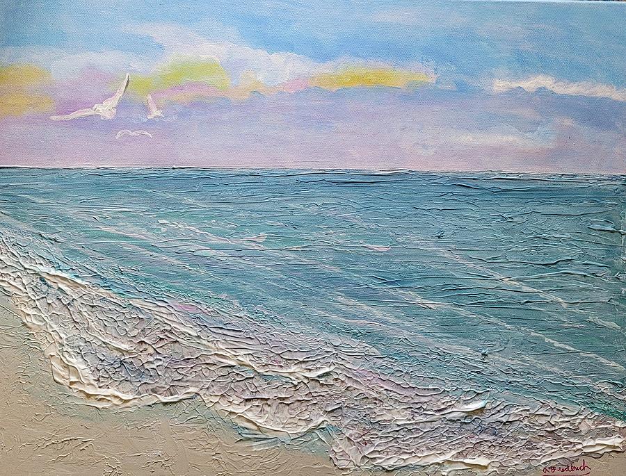 Emerald Coast Sunrise Painting by Ann Frederick