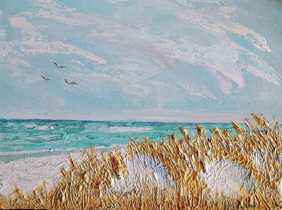 Emerald Coast with Love Painting by Ann Frederick