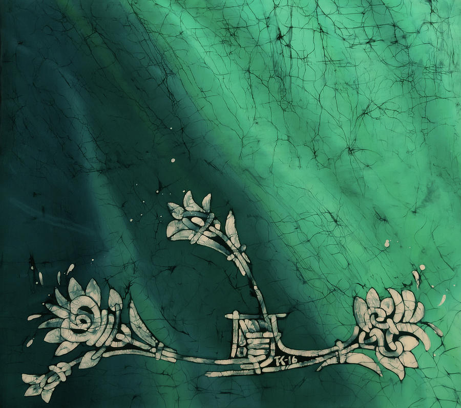 Emerald Evening Tapestry - Textile by Tatiana Koltachikhina