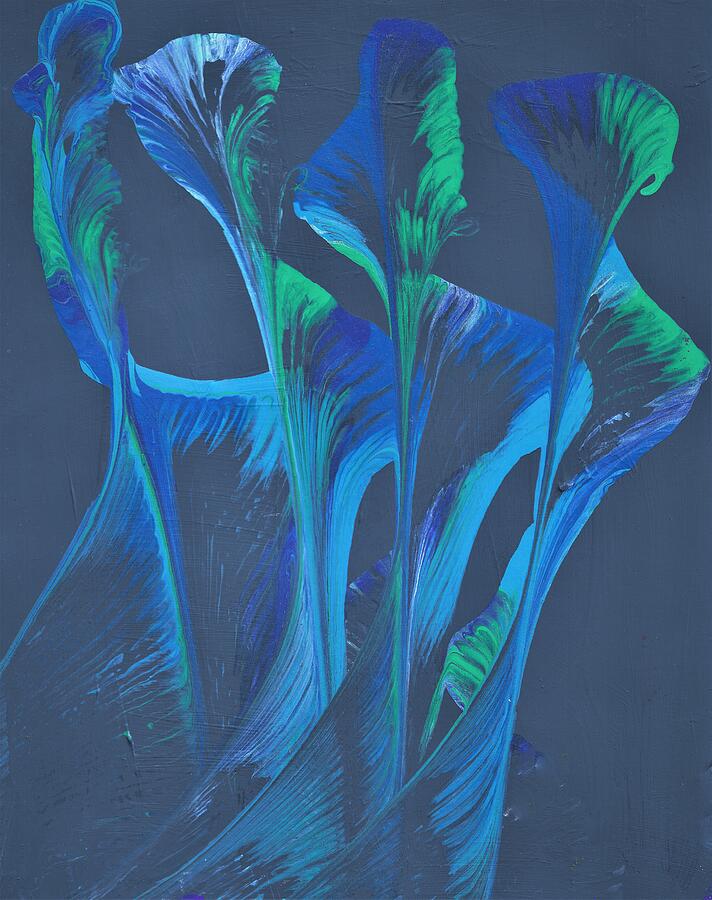 Emerald Flower 3 Painting by Doug Siegel