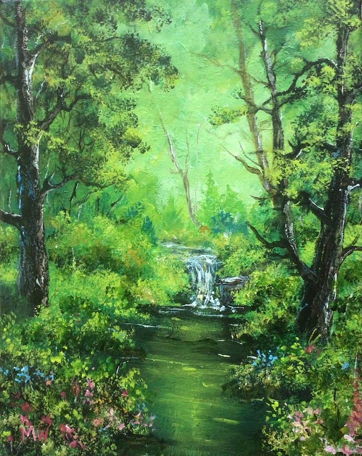 Emerald Forest Painting by Megan Walsh