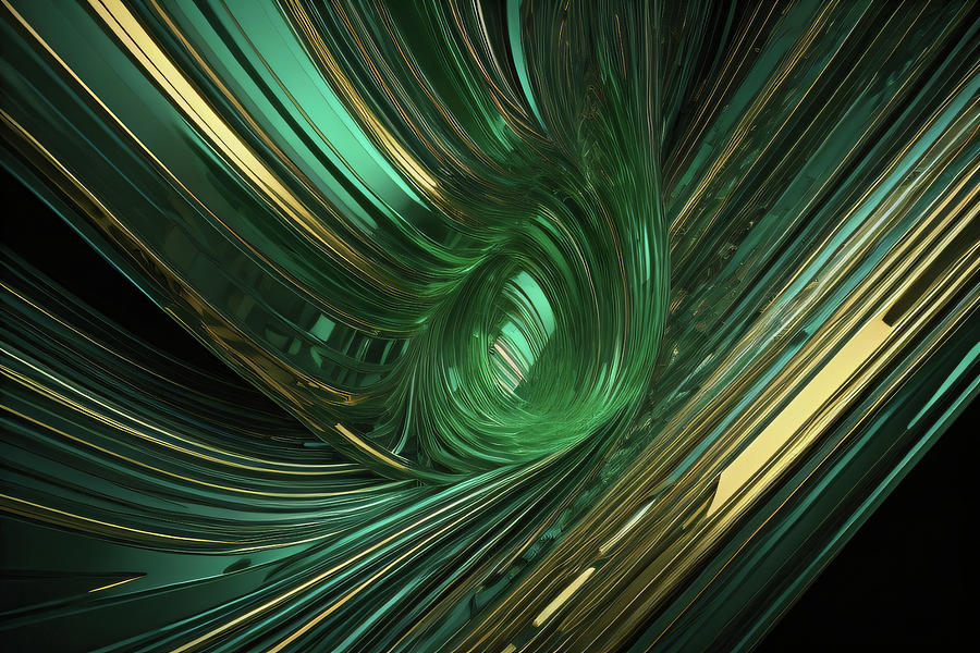 Emerald Gemstone abstract 001 Digital Art by Flees Photos