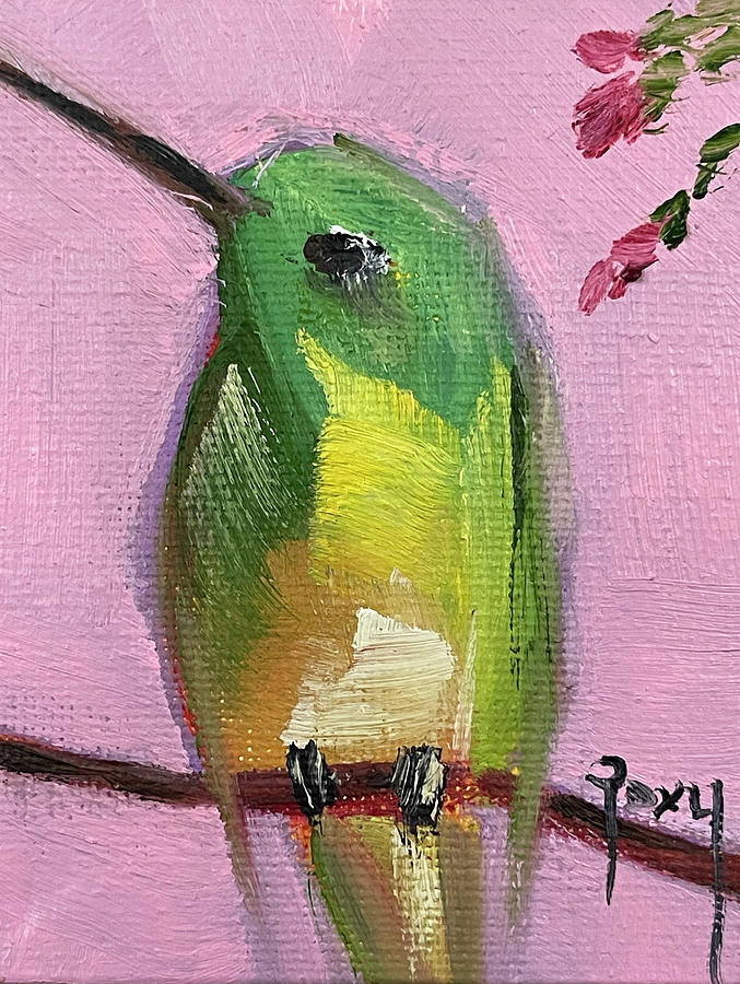 Emerald Hummingbird Painting by Roxy Rich