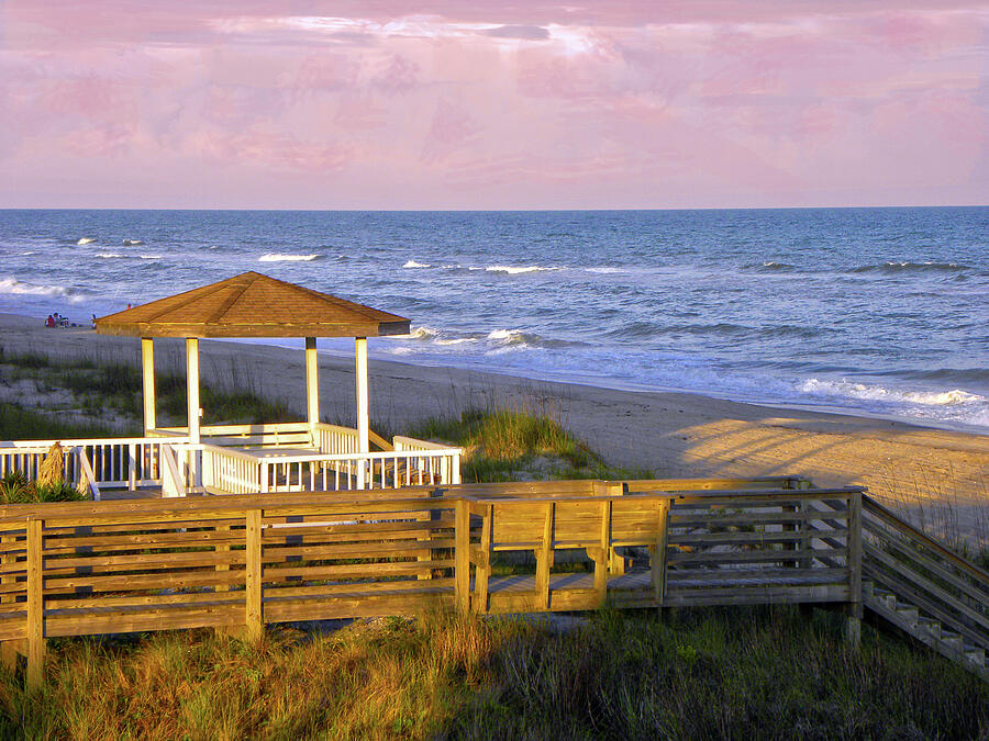 Emerald Isle Beach At Sunset Photograph by Sandi OReilly - Fine Art America