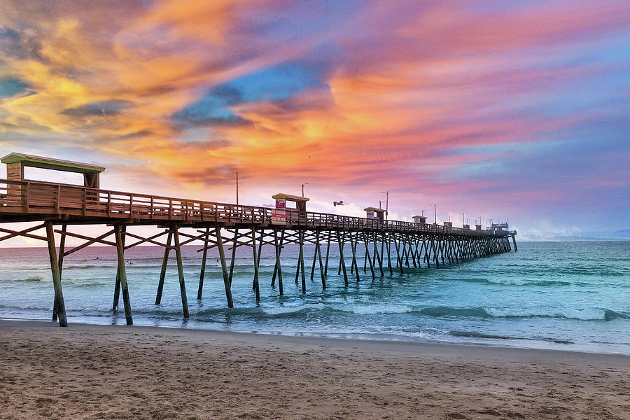 Emerald Isle Bogue Inlet Pier, North Carolina Photograph by La Moon Art ...