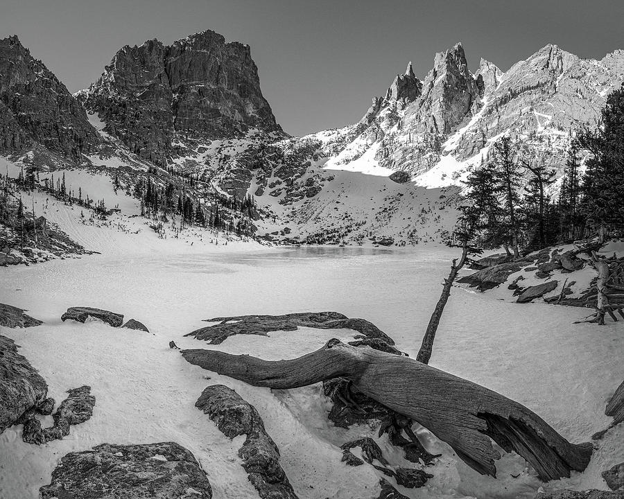 Emerald Lake Black and White Photograph by Aaron Spong