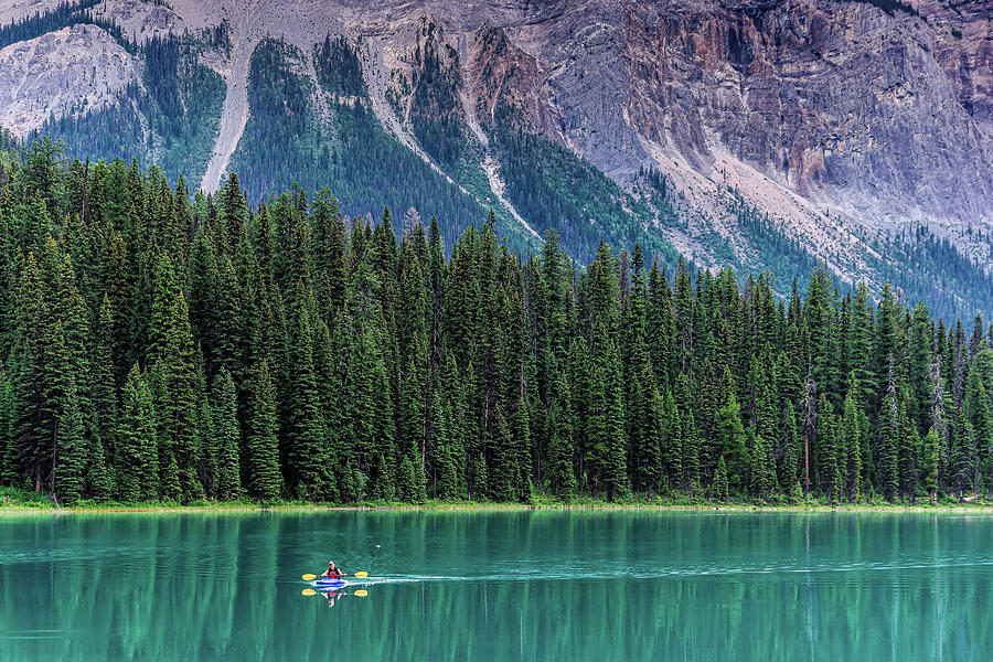 Emerald Lake Canoe Photograph by Kent Nancollas