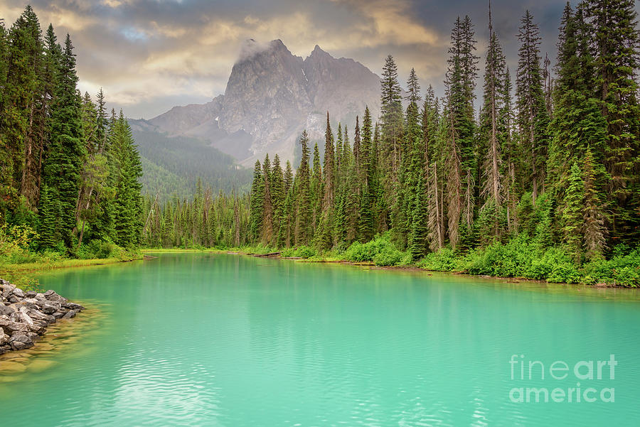 Emerald lake, Yoho national park Canada Photograph by Delphimages Photo Creations