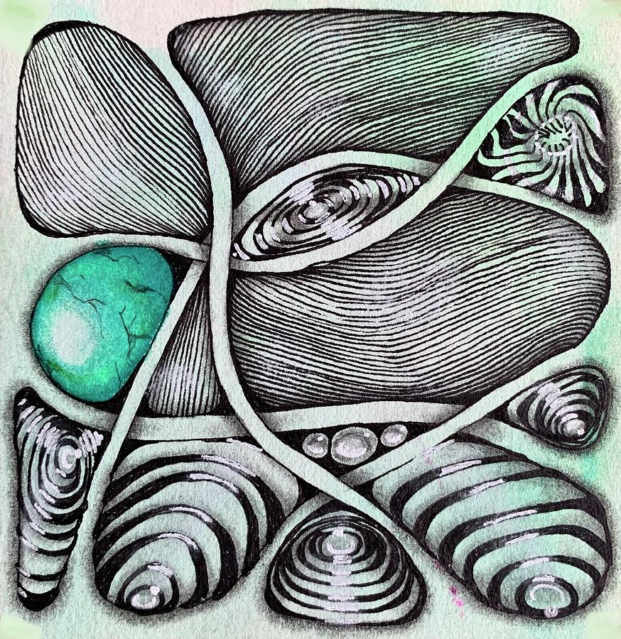 Emerald Lineage  Mixed Media by Brenna Woods