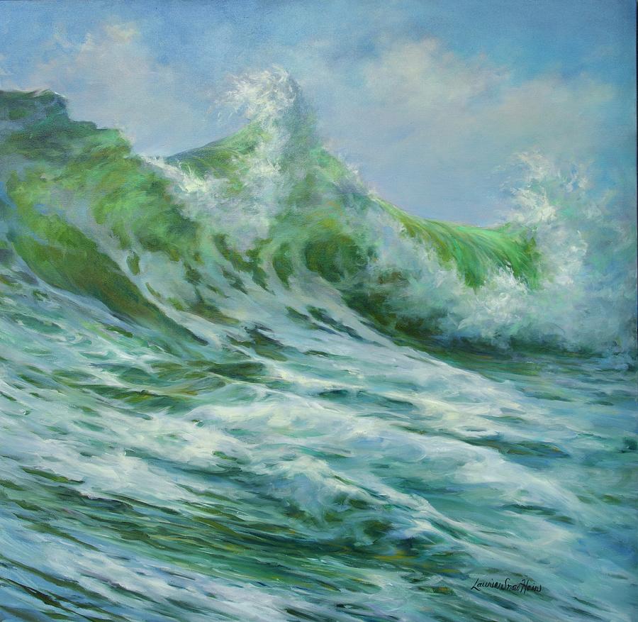 Landscape Painting - Emerald Machine by Laurie Snow Hein