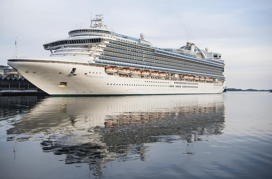 Emerald Princess, Princess Cruise Lines ship in Norway, Europe Photograph by James D. Morgan