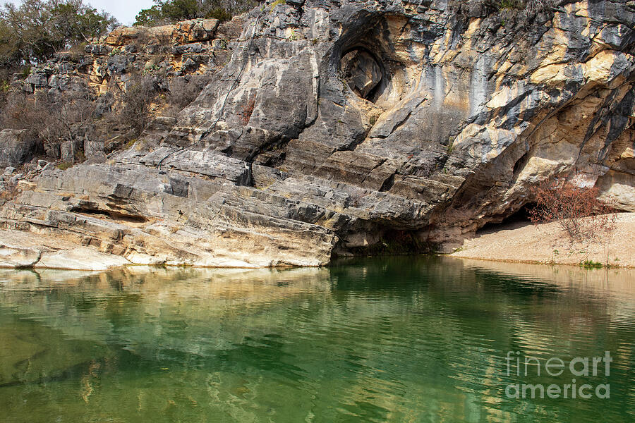Pedernales Cliff Reflections - Pedernales Falls State Park Photograph by Brigitte Blanchette Thompson Pedernales Cliff Reflections - Pedernales Falls State Park Photograph by Brigitte Blanchette Thompson