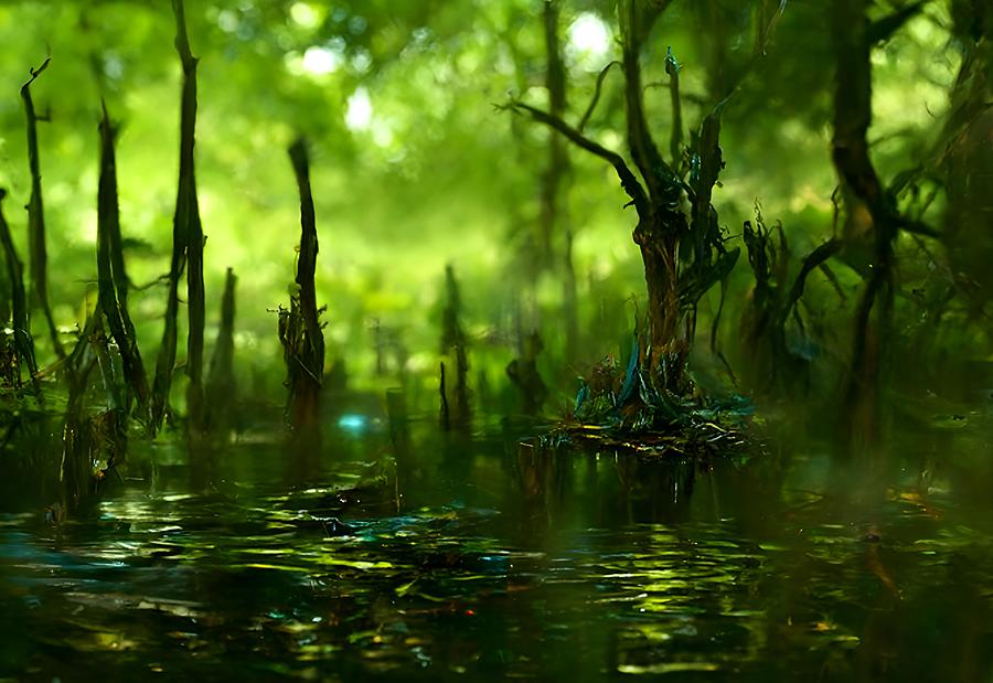 Emerald Swamp Digital Art by Beverly Read