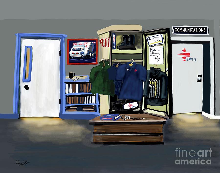 Emergency Medical Services Dispatcher Room Digital Art by Doug Gist