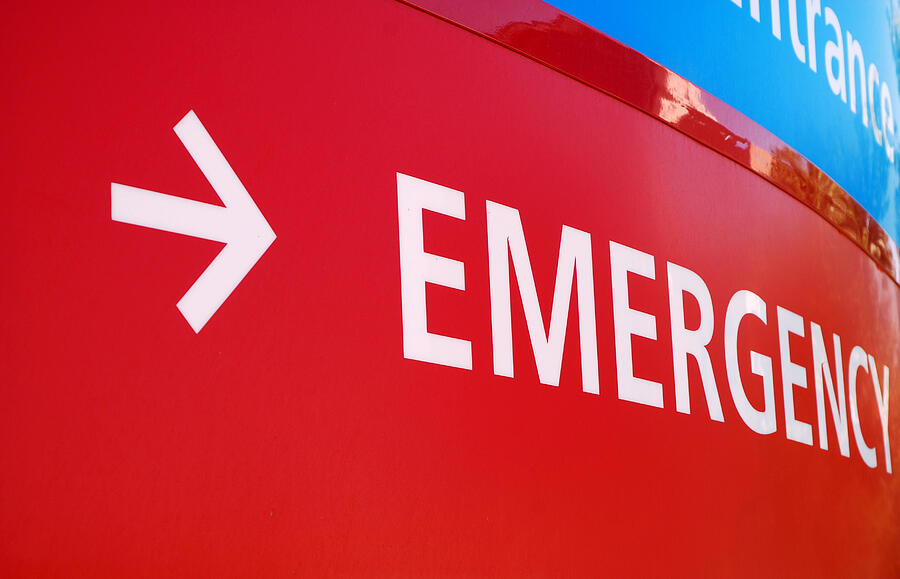 Emergency Room Sign Photograph by Meshaphoto