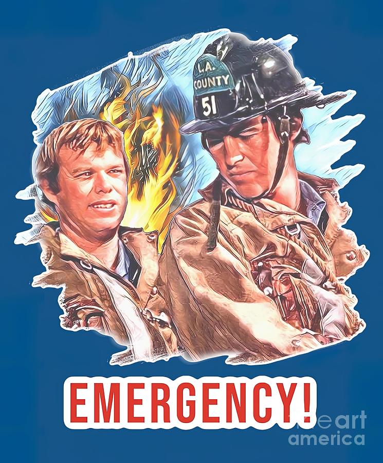 Emergency TV Show DeSoto and Gage Painting by Hughes Fox - Fine Art America