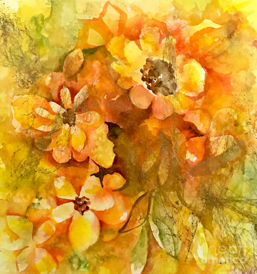 Emerging Blooms Painting by Karen Ann