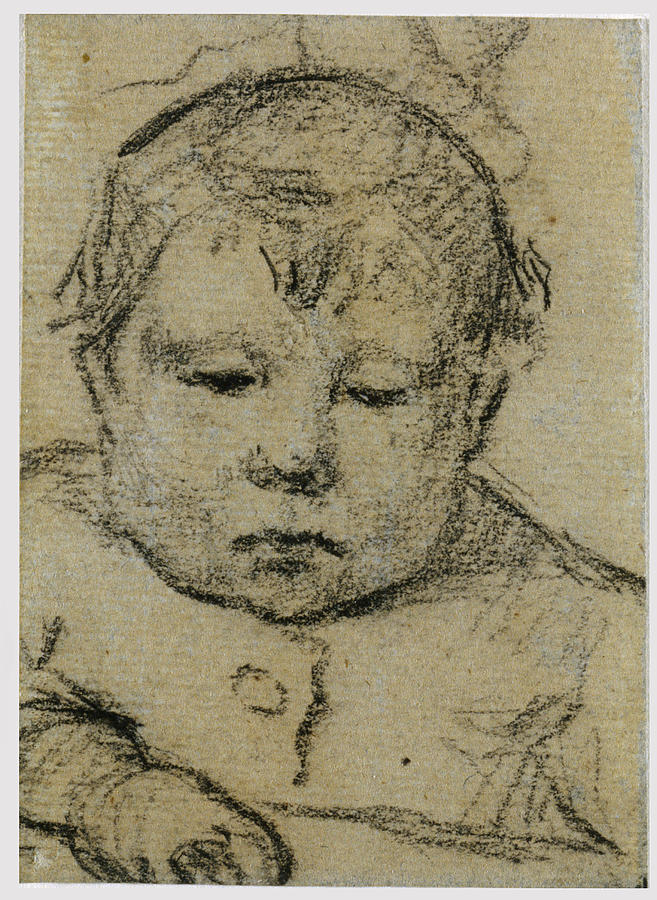 Emil Gauguin as a Child, Right Hand Forward Drawing by Paul Gauguin